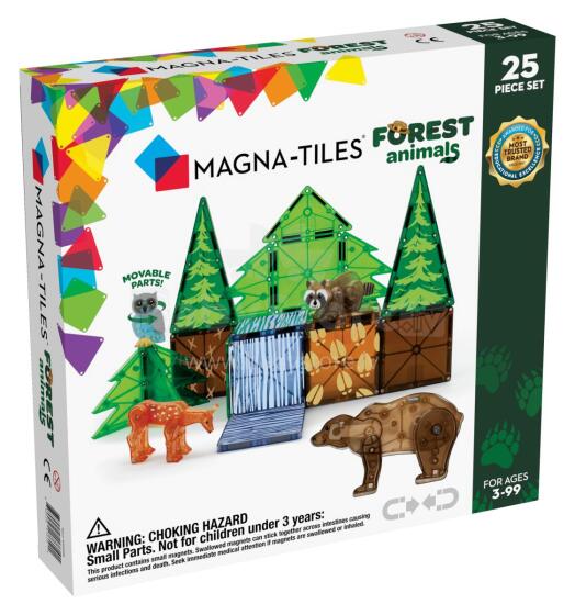 MAGNA-TILES Magnetinis konstruktorius „Miško gyvūnai“, 25 det.