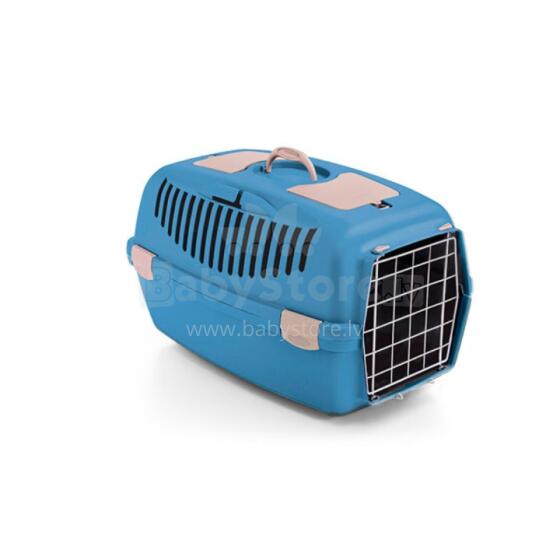 Transport cage Gulliver 3 with metal door 61x40x38cm blue