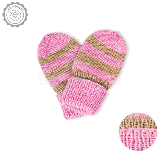 La Bebe™ Lambswool Natural Eco Baby Gloves Art.213945 Pink