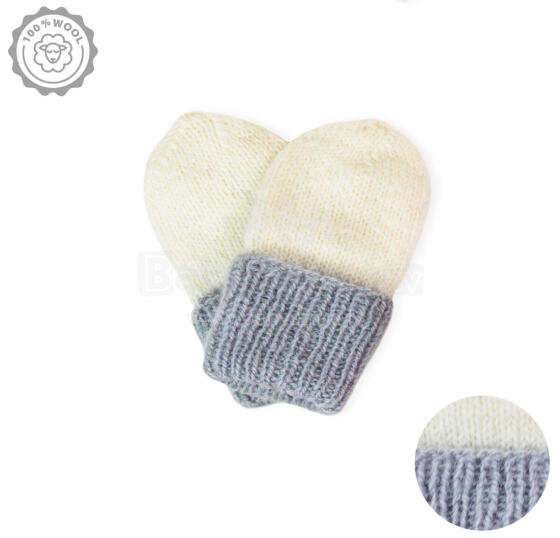 La Bebe™ Lambswool Natural Eco Baby Gloves Art.213950