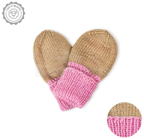 La Bebe™ Lambswool Natural Eco Baby Gloves Art.213952
