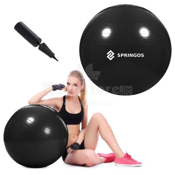 Fitness ball Springos FB0015 85 cm with pump black