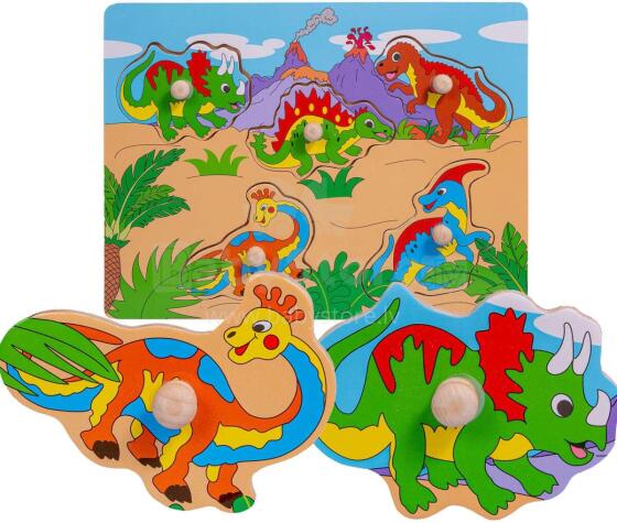 Smily Play Puzzle Dinosaur Art.SPW83597 Деревянная пазл