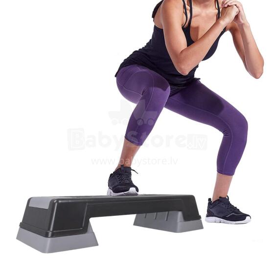 Aerobic step platform Springos FA0105, black-grey