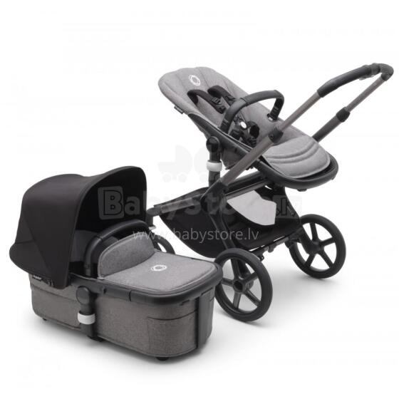 Bugaboo Fox 5 2 in 1 Art.227128 Grey Melange Kūdikių universalus vežimėlio transformatorius