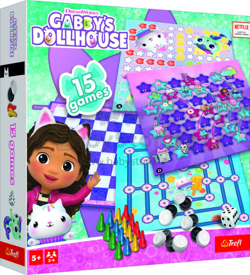 TREFL GABBY´S DOLLHOUSE 15 in 1 žaidimas