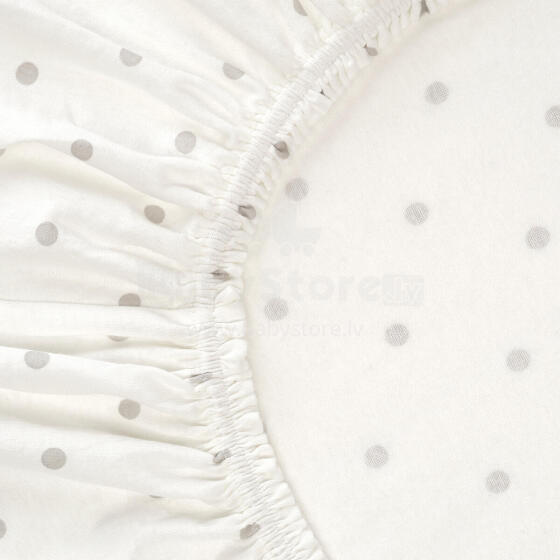 La Bebe™ I-Soft Sheet Art.504.576.00 White Dots 120x60cm