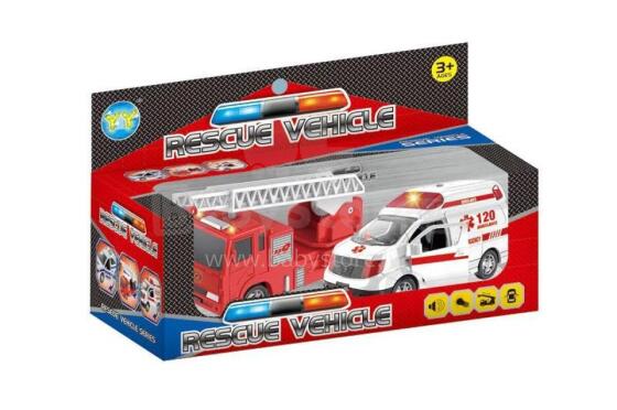 STRAIPSNIS 131721 Miesto automobilių komplektas Fire + Greitoji pagalba