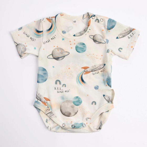BABY 01214 Детский комбинезон с рукавами Kosmos экрю 80/86*