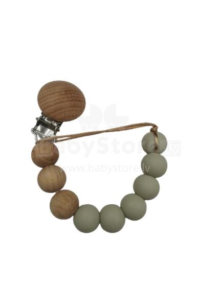 BABY 01430 Eco medinis čiulptuko laikiklis ŽEMĖS SMĖLIS