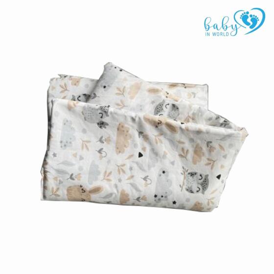 BABY 01622 Antklodė ir pagalvė 65x75 25x30 Glade Owls