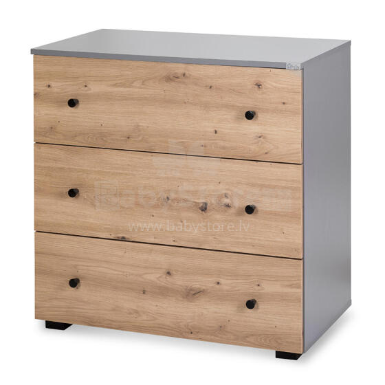 Klups Pauline Art.233076 Graphite/Oak Medinė komoda