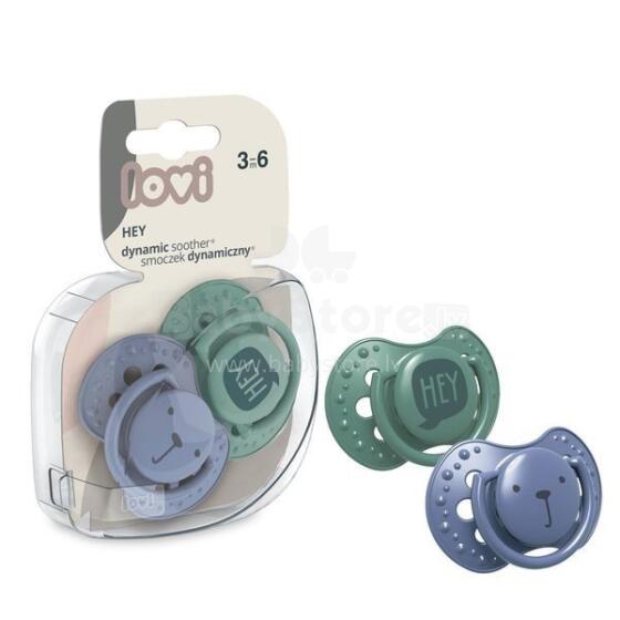 LOVI 22/886 Dynamic silicone pacifier 3-6m 2pcs Hey Boy