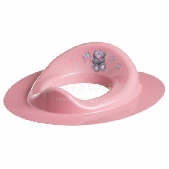 MALTEX Teddy Bear tualeto sėdynės užvalkalas, purvinas rožinis