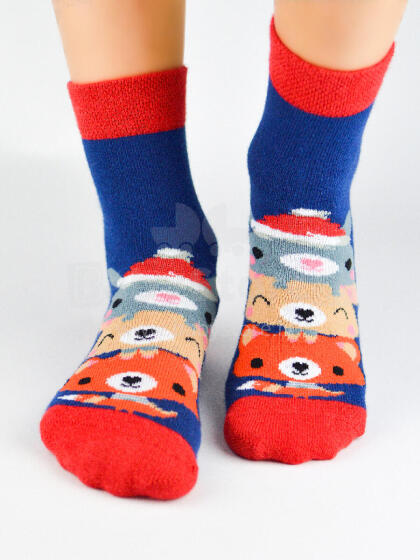 NOVITI SB060-U-05 Cotton socks XMAS Teddy bears 27/30