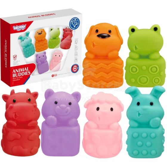 WOOPIE 47498 Sensorinių gyvūnų minkštas rinkinys iš 6