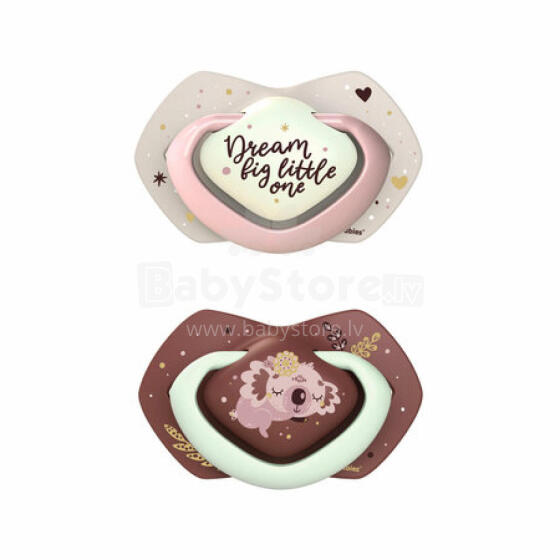 CANPOL 22/660 Silicone pacifier 18+ symmetrical Sleepy Koala pink 2 pcs.