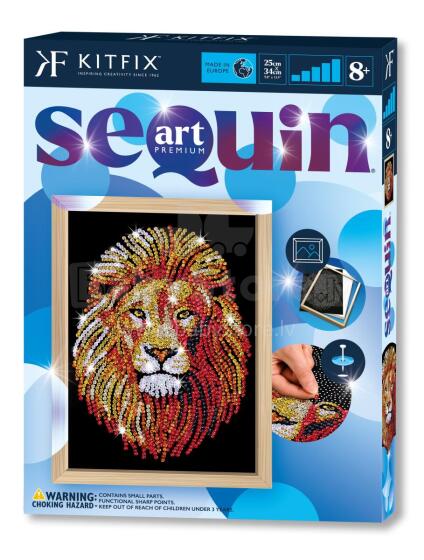 KITFIX DIY set Sequin Art Blue Premium Lion