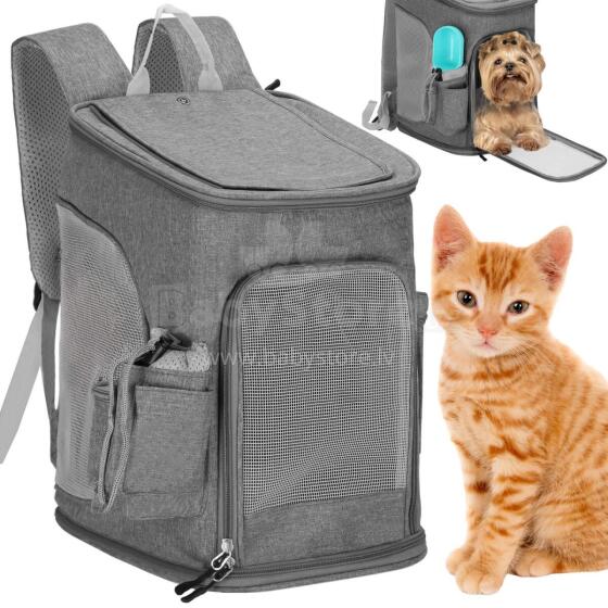 Gyvūnų transportavimo kuprinė šunims ir katėms Springos PA0232 39 x 28 x 27 cm pilka