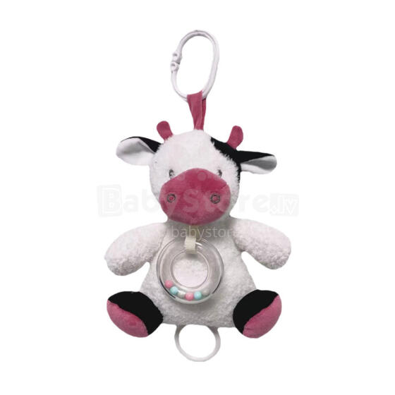 AXIOM 9495 Music box Cow white-burgundy 18 cm