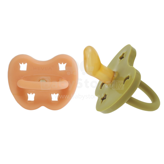 Hevea Natural Rubber Pacifier Anatomical Art.239439 Avocado/Apricot Natural anatomical 3-36 month