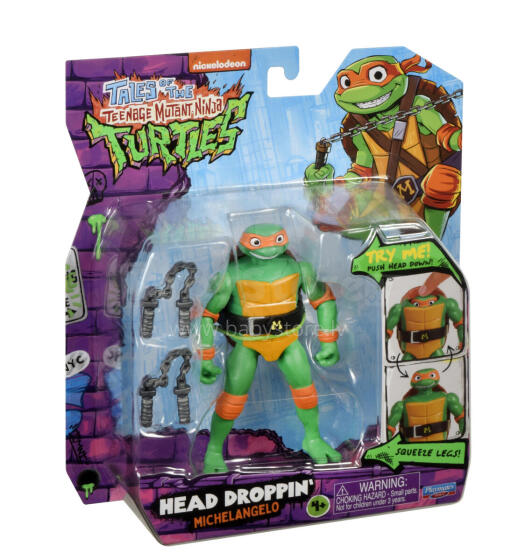 TMNT figūrėlė Head Dropping Michelangelo, 83306