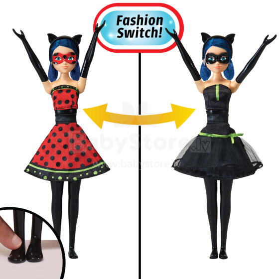 MIRACULOUS lėlė Hero Switch Ladybug Fashion Doll, 50414