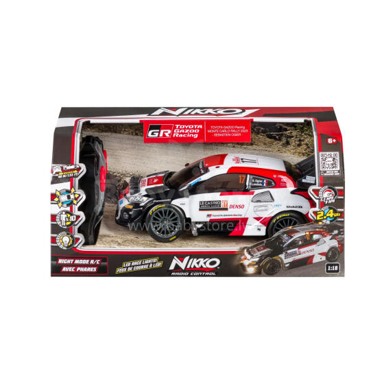 NIKKO R/C car Night Mode - Toyota Gazoo Racing - Ogier, scale 1:18