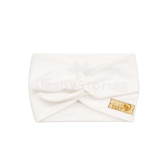 BABY 01418 Interlaced baby headband Cream 3-6m