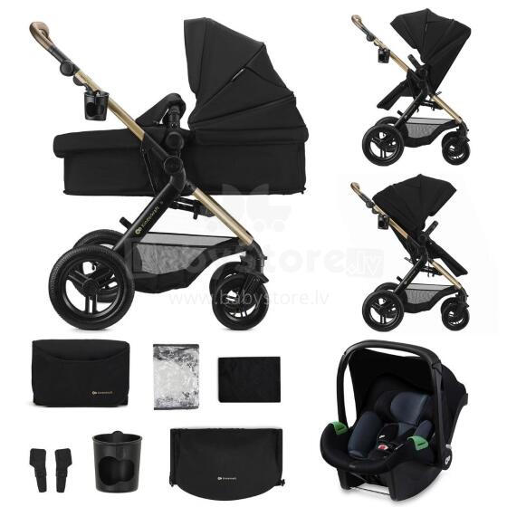 Kinderkraft Moov2 Air 3in1 Art.244751 Black 3-in-1 baby stroller