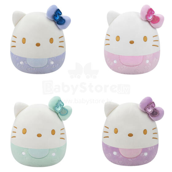 SQUISHMALLOWS HELLO KITTY W21 Pliušinis žaislas EMBOSSED BOWS, 20 cm