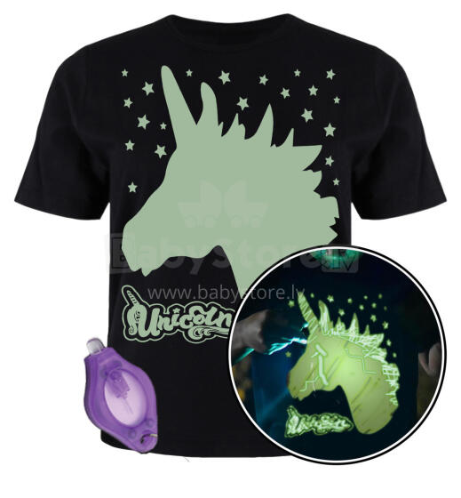 Splat Planet tumsā spīdošs krekliņš, Vienradzis