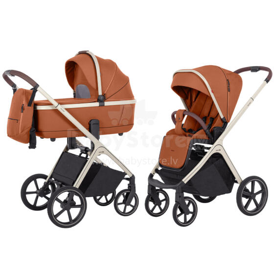 Vaikiškas vežimėlis 2w1 CARRELLO Vector CRL-6550 Coral Orange