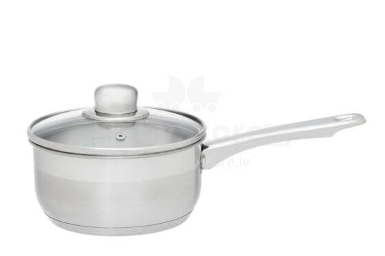 Maku Basic Saucepan with glass lid steel 1,5 L 16 cm