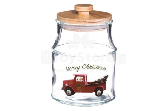 Winteria stiklinis indas. Automobilis pilnas kalėdinių gėrimų, 2,2 l.
