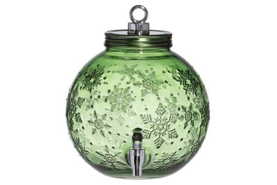 „Winteria“ gėrimų dozatorius, kalėdinis rutulys, 5,7 l, žalias