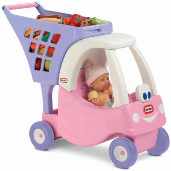 „Little Tikes Cozy Coupe“ rožinis vaikų pirkinių vežimėlis