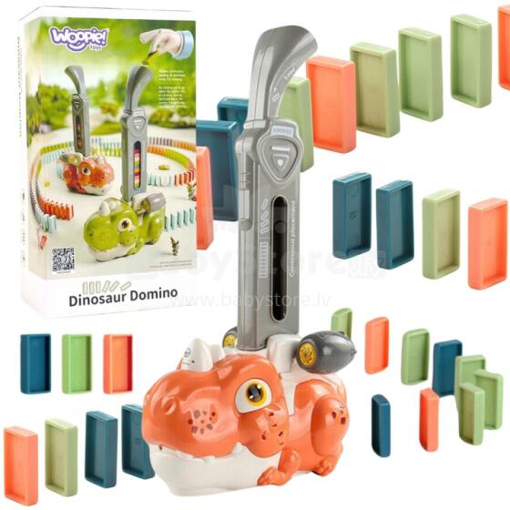WOOPIE Electric Train Locomotive for Domino Blocks Dinosaur Orange - 3 pcs.