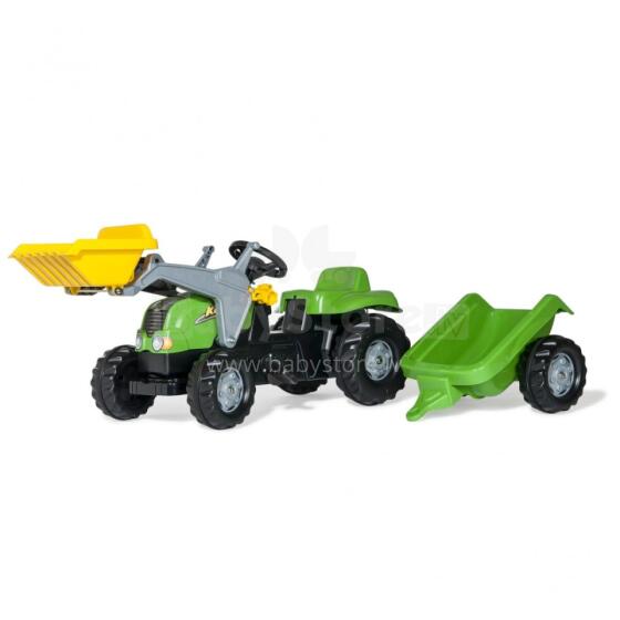 Rolly Toys rollyKid-X pedalinis traktorius su kibiru ir priekaba