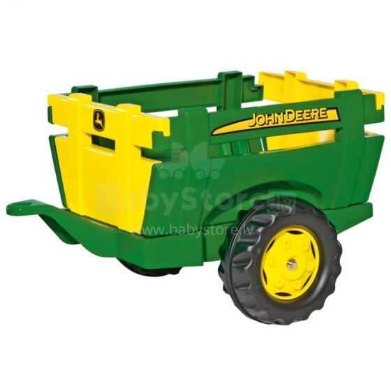 Rolly Toys rollyTrailer ūkio priekaba JOHN DEERE atidaromi šonai