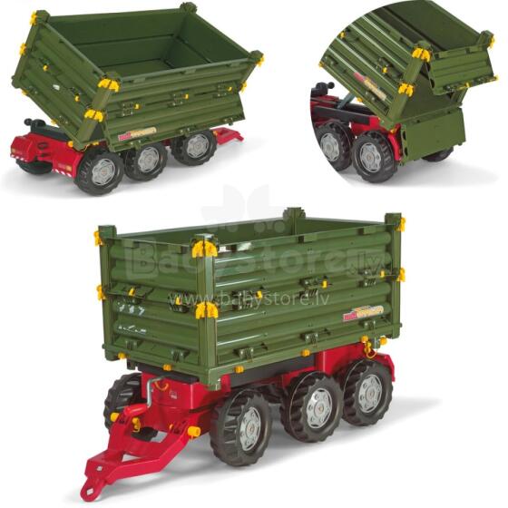 Rolly Toys rollyTrailer didelė priekaba, 3 ašių, daugiafunkcė priekaba