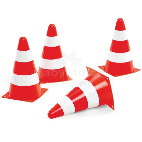 Rolly Toys eismo kūgių rinkinys, 4 įspėjamieji kūgiai
