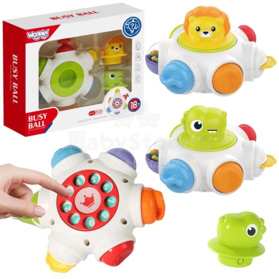 WOOPIE BABY Kosminės raketos veikla - lavinamasis sensorinis kubas 18 mėn.+