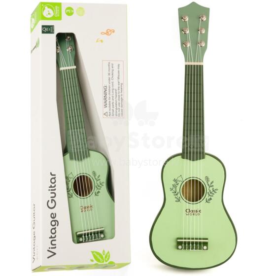 CLASSIC WORLD medinė vintažinė gitara vaikams nuo 3 metų