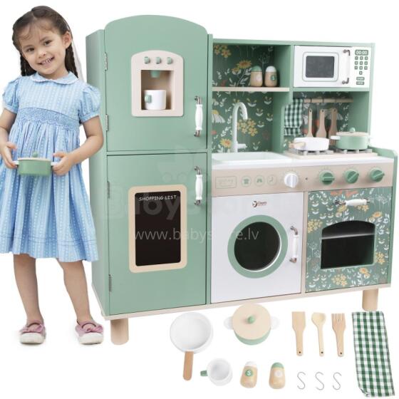 CLASSIC WORLD Large Wooden Vintage Kitchen for Kids + Acc