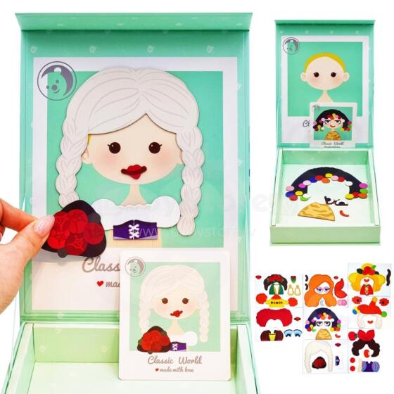 CLASSIC WORLD Magnetinė dėlionė „Princesė“ 44 vnt.