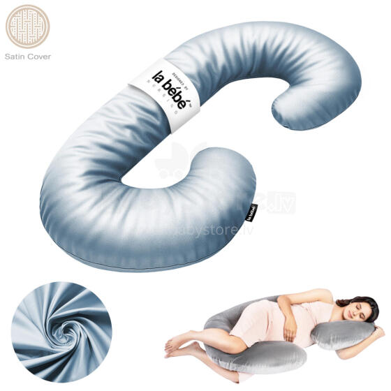 La Bebe™ Maternity Satin Pillow Sì - Duo Art.651576 Satin fabric. Multifunctional maternity pillow with memory foam filling