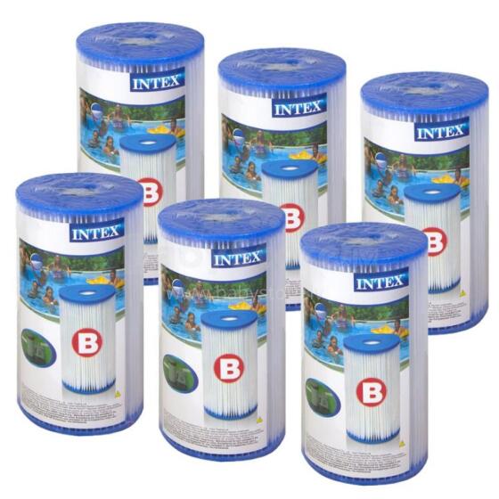 INTEX PUMP FILTER FILTERS 6 vnt. Tipas B 29005