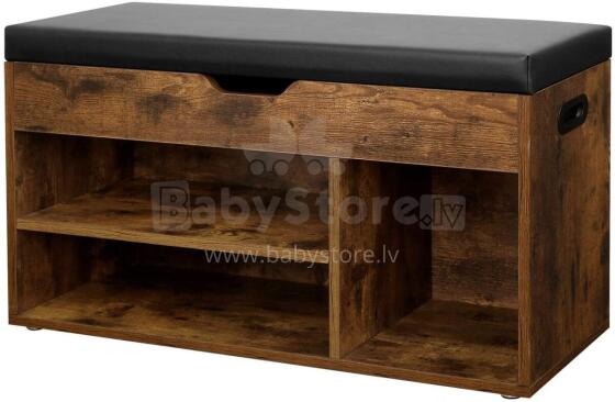 Shoe cabinet shelf with seat LOFT wooden