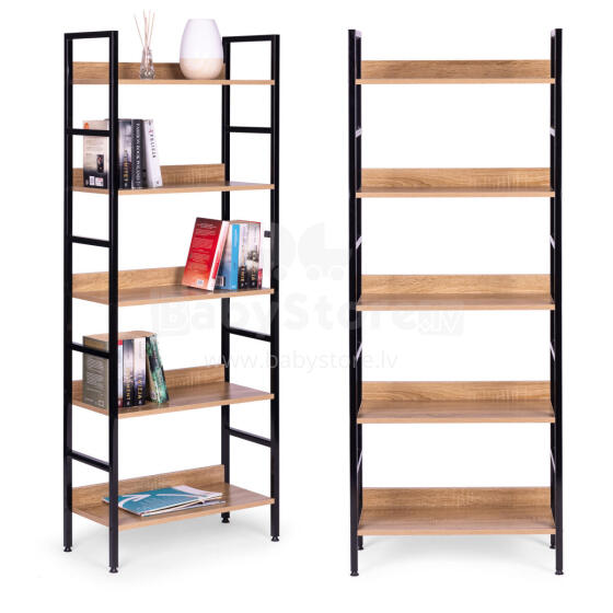 Aukštos lubos baldai su 5 lentynomis, metalinis MDF ModernHome